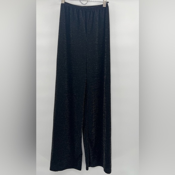Boohoo Shiny Wide Leg Pants Women Long Pants  Size 2 - Picture 3 of 8
